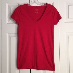 Red V-Neck Tee